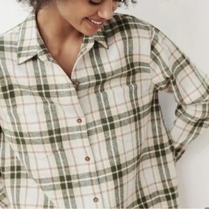 Jenni Kayne O’Keefe Shirt - Oatmeal Plaid
